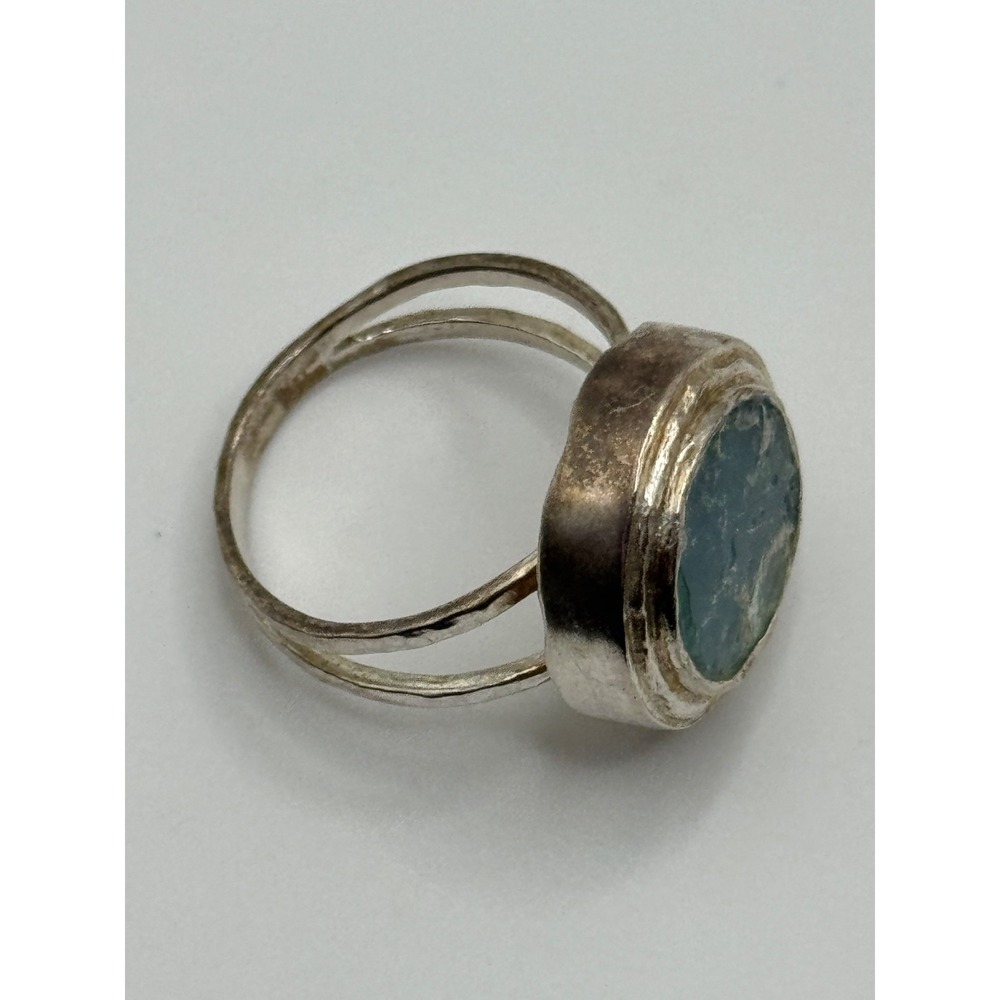 Luli Hamersztein Sterling Silver Roman Glass Ring Size 7 - Picture 9 of 15
